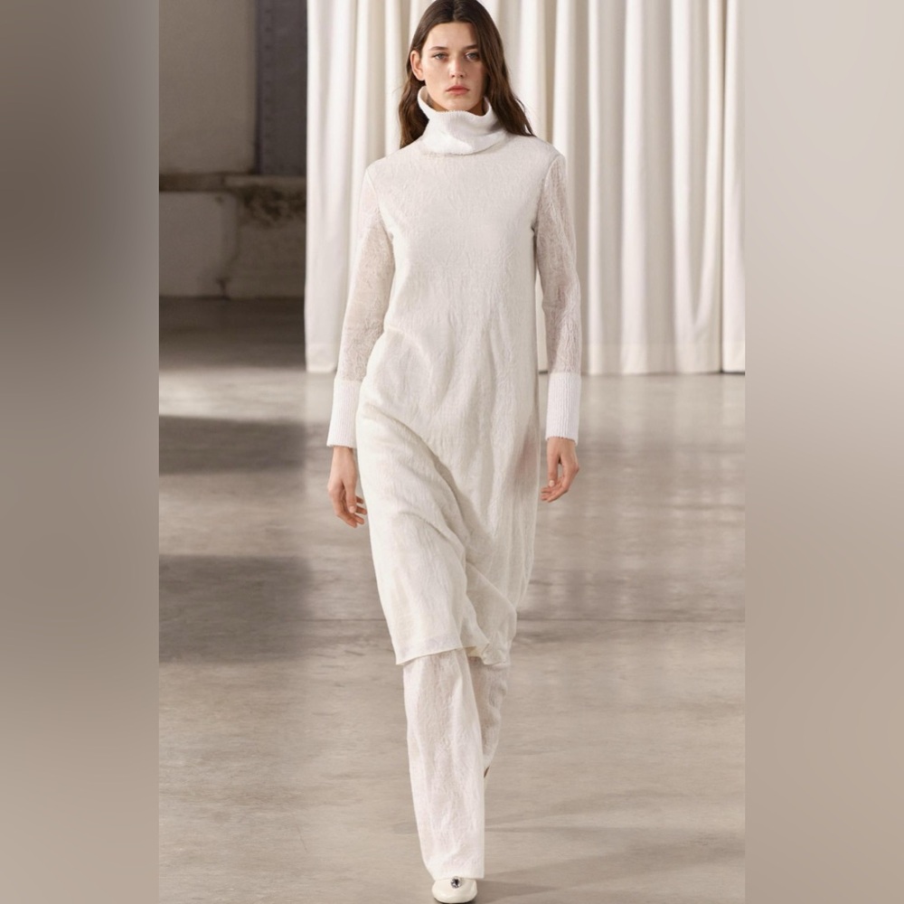 NWT ZARA JACQUARD PANTS ZW COLLECTION